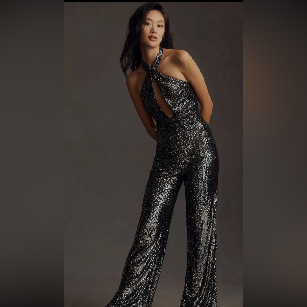 Anthropologie Maeve Sequin Jumpsuit - Size 2 NWT